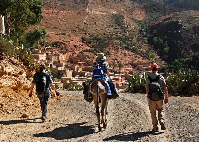Walking to Berber village
